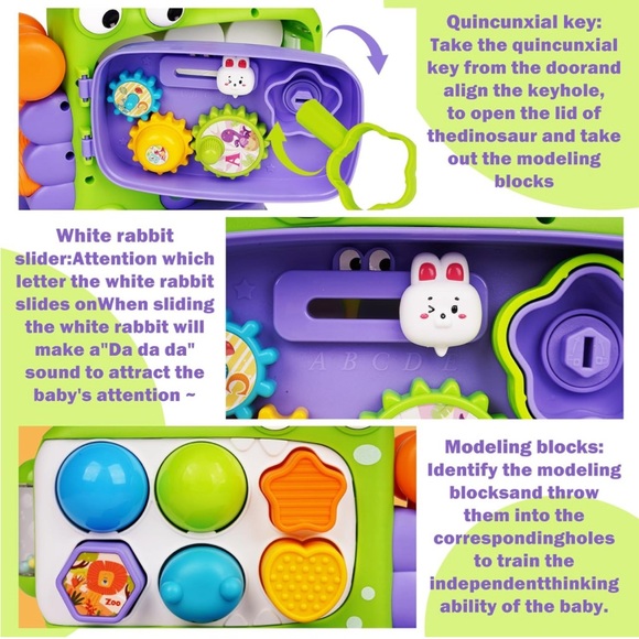 Baby👶🏽 7 in 1 Versatile Activity Cube wShape Sorter Activity&Whack A Mole Game - Picture 5 of 8